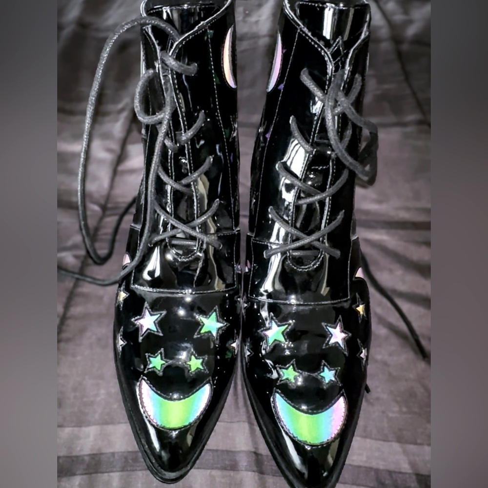 YRU Aura Witch heeled boots *like new” size 10